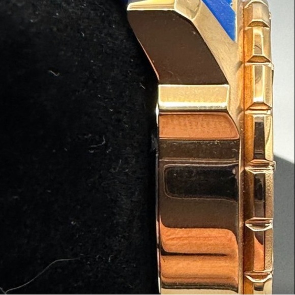 EUC Vince Camuto VC/1019BLRG Striker WATCH Rose Gold Tone Blue Resin Strap - Picture 6 of 8